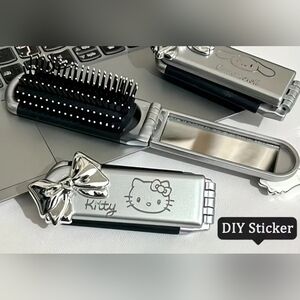 Hello Kitty Silver Foldable Brush With Mirror